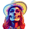 Cowboy halloween woman