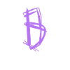 Large B in purple