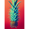Pineapple painted with crayons