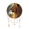 Awesome lion at sunset