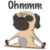 Ohmmm Yoga Pug Dog Funny