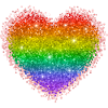 Rainbow Glitter Heart