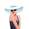 Frau am Strand