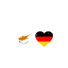 Zypern Deutschland Herzschlag Flagge