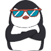 Pinguin mit Sonnenbrille