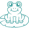 Water Lily Seeblatt Frog sits