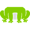 Disguise costume sitting frog