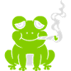 Weed Joint Frog Stoned