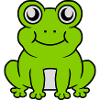 Small seated sweet frog