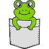 Brusttasche kleiner süßer Frosch
