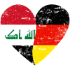 Iraq Germany Flag Heart