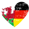 Wales Germany flag heart