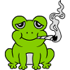 Stoned Weed Joint Frog