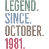 Legend Since October 1981
