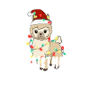 Lama Christmas Sleeping Shirt