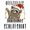 Waschbär Christmas Schlafshirt