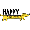 Funny Happy Halloween dachshund tshirt