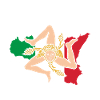 Sicily flag Sicily Palermo Italy