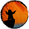 Panda Sunset Silhouette
