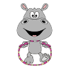 SEILSPRINGEN - SPRINGSEIL - NILPFERD - BABY