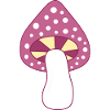 Mushroom fly agaric violet pattern customizable