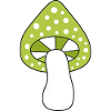 Mushroom green fly agaric pattern customizable