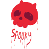 Crâne rouge effrayant
