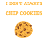 Funny chocolate chip cookie design
