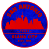 San Antonio Skyline Retro-Abzeichen