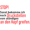 Facepalm Spruch Druckstellen am Kopf