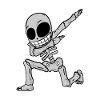 Skeleton dabbing