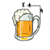 Beer and stick figures party