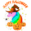HALLOWEEN EINHORN HEXE