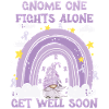 Gnome One Fights Alone Cancer Awareness