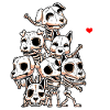 Funny Skeletal Dogs Creepy Halloween