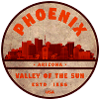 Phoenix Skyline Retro Badge