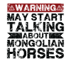 Talking about Mongolian horse