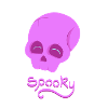 Purple Spooky Skull