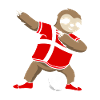 Fußballfan Faultier Fußball Dänemark