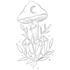 Pilze und Diamanten Sketch