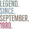 Légende depuis septembre 1980