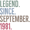 Légende depuis septembre 1981