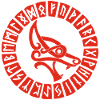 Loup rouge et runes vikings