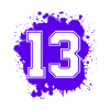 13 Zahl Klecks