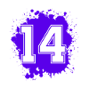 14 Zahl Klecks