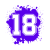18 Zahl Klecks