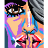Face in pixel style