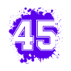 45 Zahl Klecks