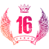 16 Number crown