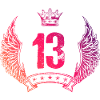 13 Number crown